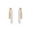 Earrings Ettika | Pearl And 18Kt Gold Plated Beaded Hoop Earrings