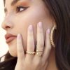 Rings Ettika | Hand Worked 18K Gold Plated Ring Set Of 3