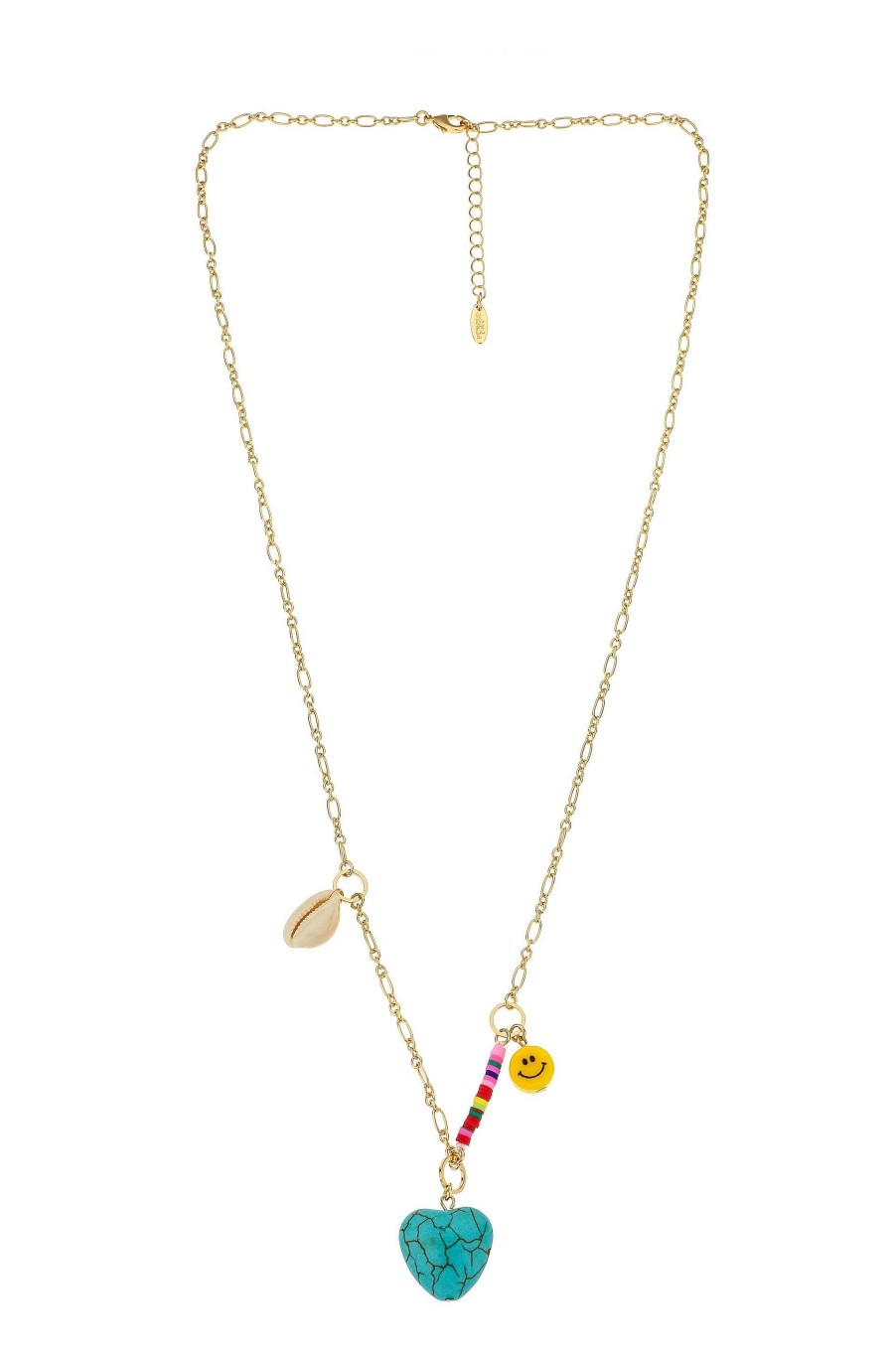 Necklaces Ettika | Only Good Vibes 18K Gold Plated Charm Necklace