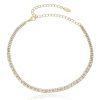 Necklaces Ettika | Dainty Crystal Strands 18K Gold Plated Choker