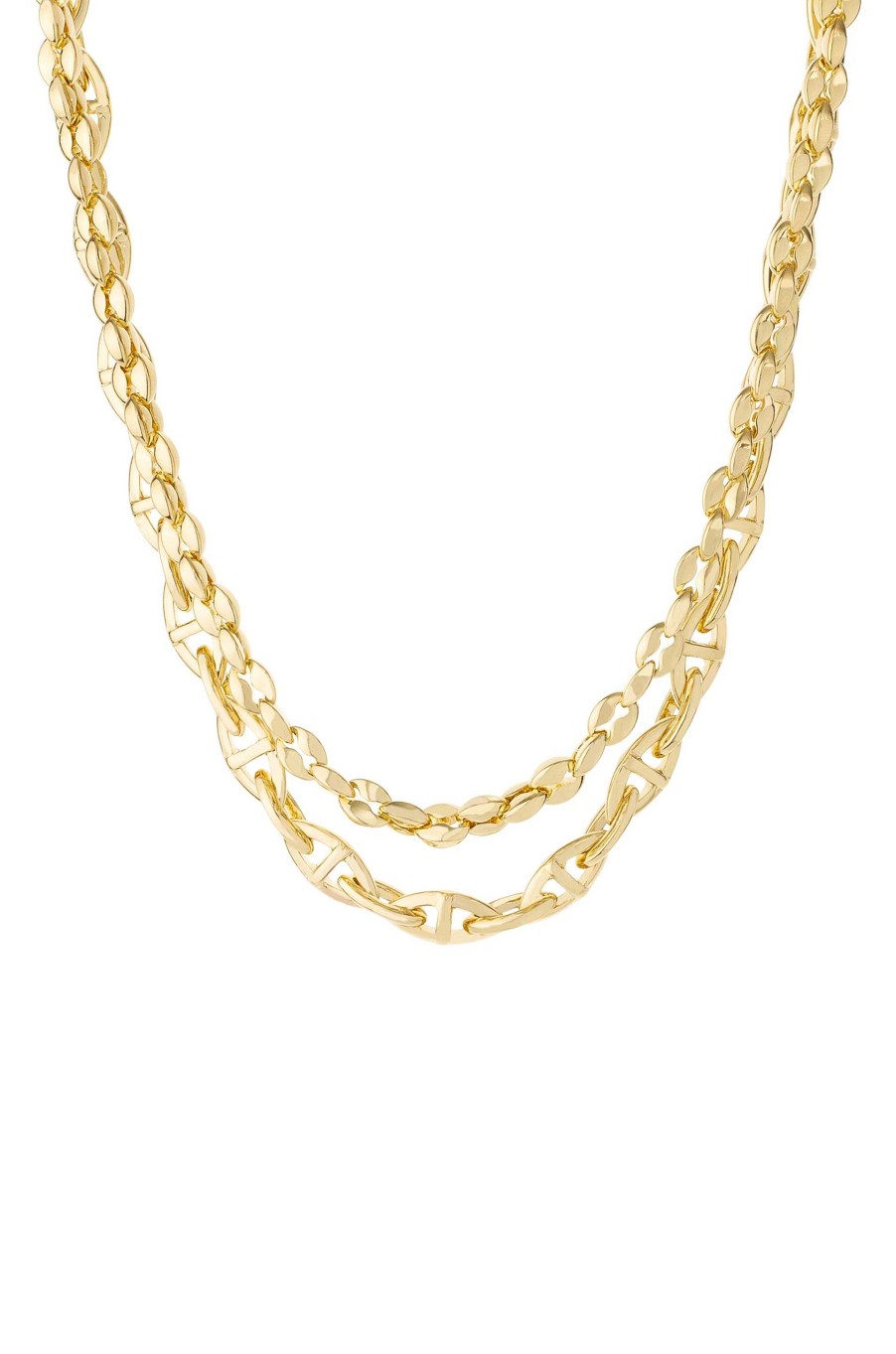 Necklaces Ettika | Golden Rays Linked Chain 18K Gold Plated Necklace Set