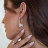 Earrings Ettika | Swaddled Pearl Crystal Teardrop 18K Gold Plated Earrings