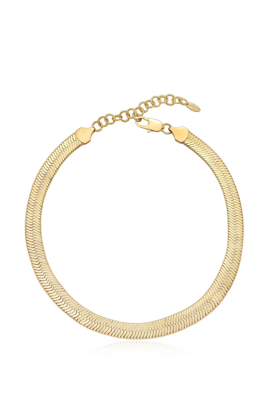 Necklaces Ettika | Snake Smooth Chain 18K Gold Plated Necklace