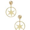 Earrings Ettika | Dramatic Star Hoop 18K Gold Plated Earrings