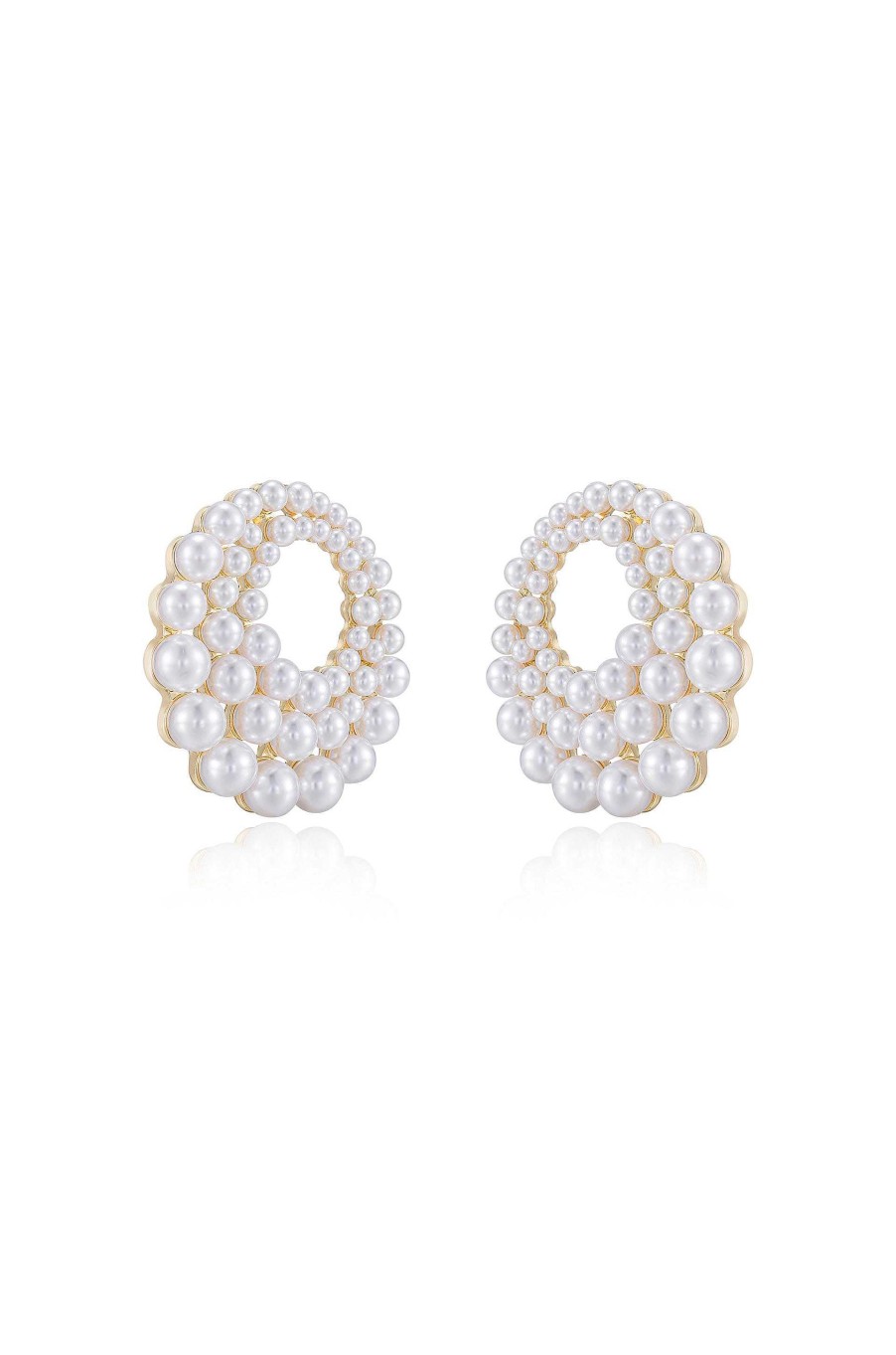 Earrings Ettika | Blushing Pearl 18K Gold Plated Earrings