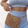 Bags & Hats Ettika | Shimmer Night Out Fanny Pack With Gold Chain Strap