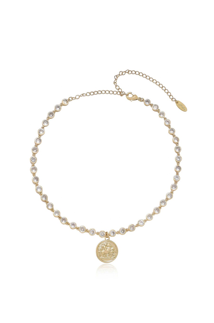 Necklaces Ettika | Destination Anywhere Crystal 18K Gold Plated Chain Necklace