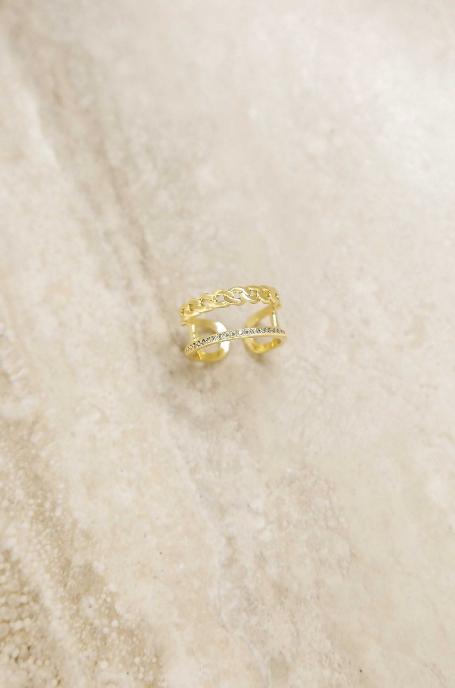 Rings Ettika | Wanderer Crystal 18K Gold Plated Ring