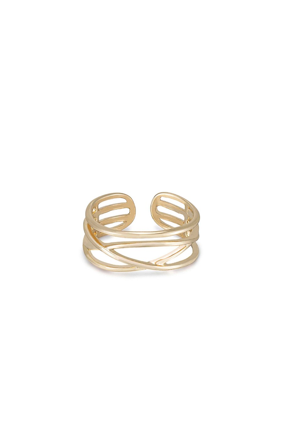 Rings Ettika | Easy Twists 18K Gold Plated Ring