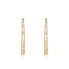 Earrings Ettika | Bamboo 18Kt Gold Plated Hoop Earrings