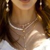 Necklaces Ettika | Pearl, Crystal, And Shell 18K Gold Plated Necklace