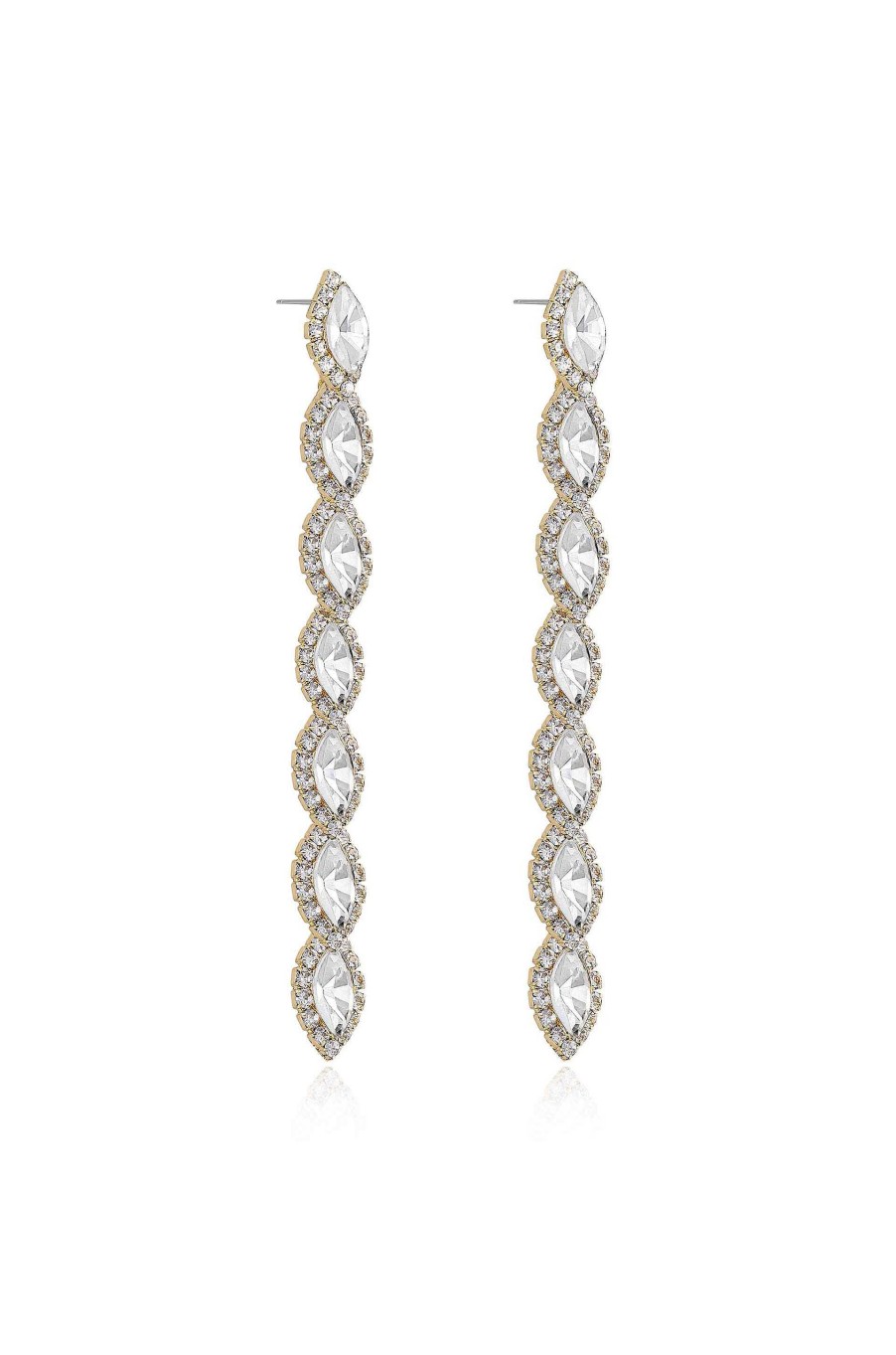 Earrings Ettika | Crystal Occasion 18K Gold Plated Dangle Earrings