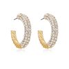 Earrings Ettika | Crystal Dotted Twists 18K Gold Plated Hoop Earrings