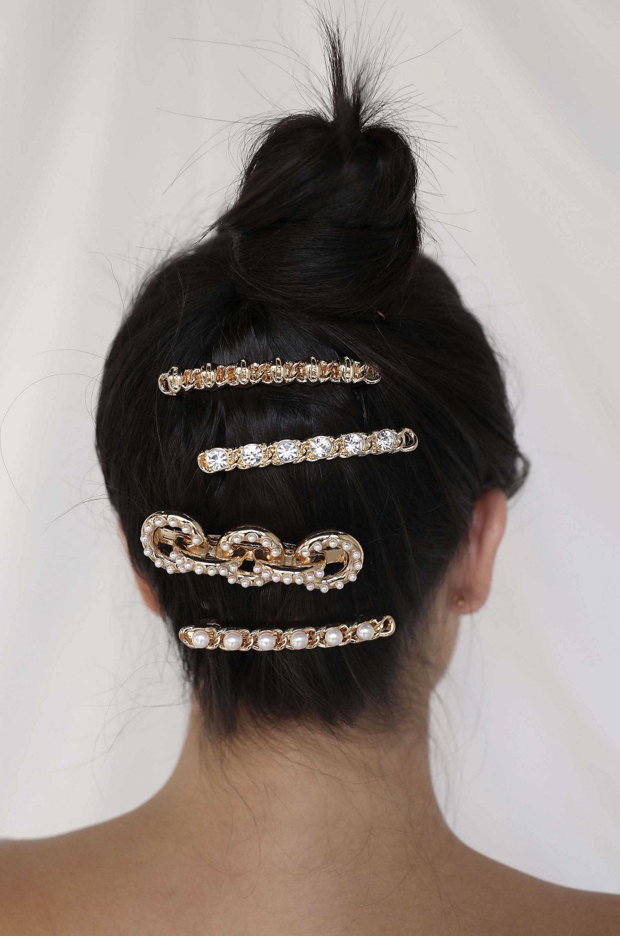 Hair Accessories Ettika | Gold Cowrie And Pearl Clip Set