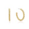 Earrings Ettika | Spun Strands 18K Gold Plated Hoop Earrings