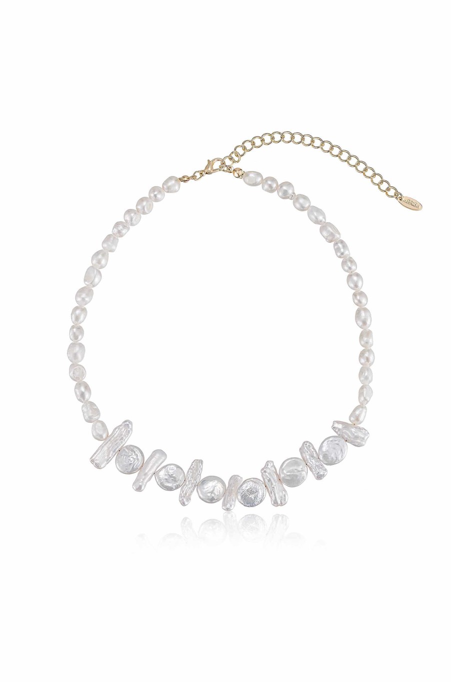 Necklaces Ettika | Coastal Views Freshwater Pearl 18K Gold Plated Necklace