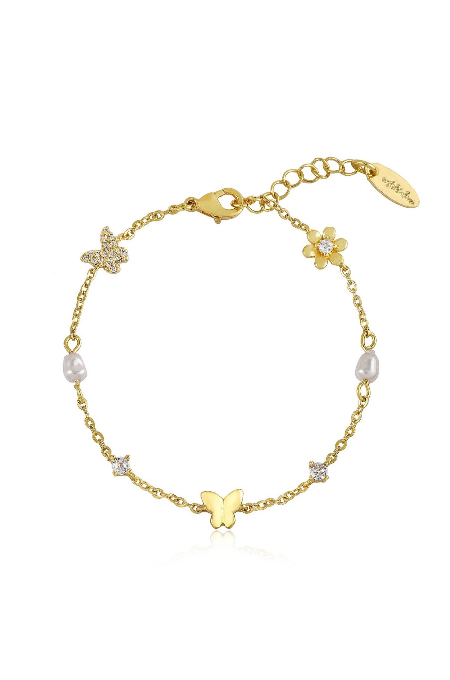 Bracelets Ettika | Subtle Butterflies And Pearl Bracelet