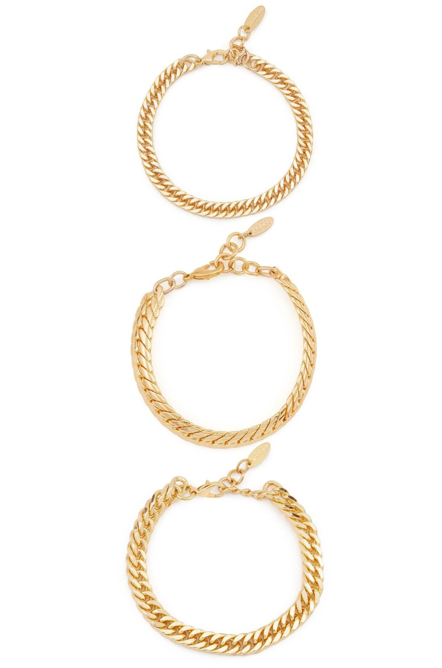 Bracelets Ettika | Ultimate Everyday 18K Gold Link Chain Bracelet Set