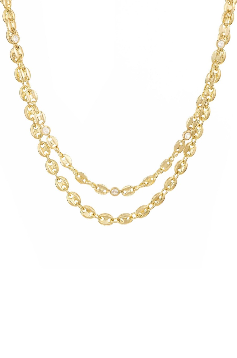 Necklaces Ettika | West Coast Sunset 18K Gold Plated Chain Necklace Set