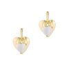 Earrings Ettika | Simple Sweet Mother Of Pearl And 18K Gold Plated Heart Earrings