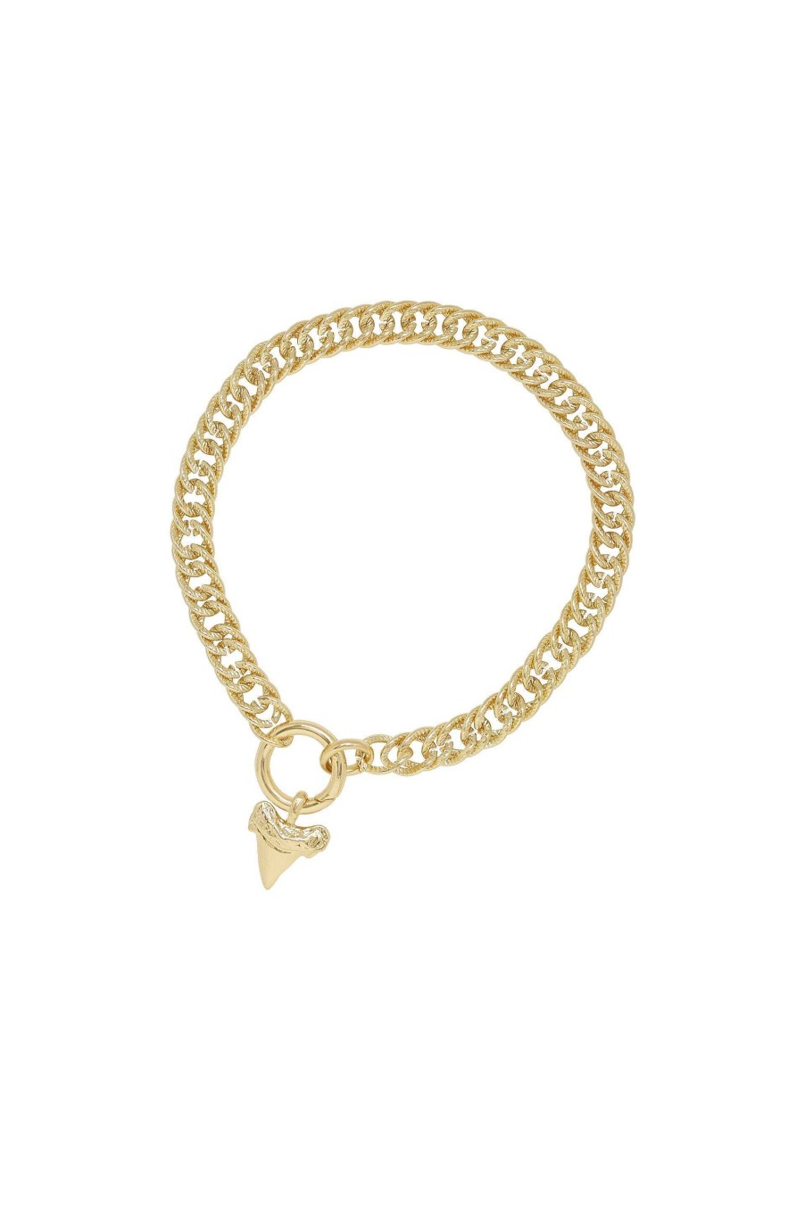 Necklaces Ettika | Into The Deep 18K Gold Plated Sharktooth Choker Necklace