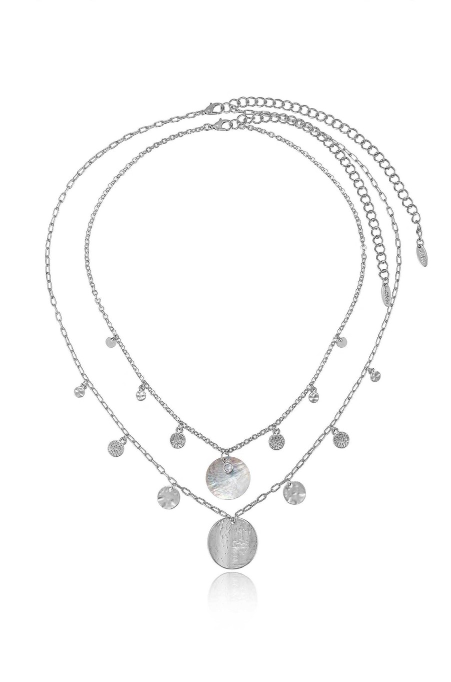 Necklaces Ettika | Pacific Princess Layered Shell Disc Necklace Set