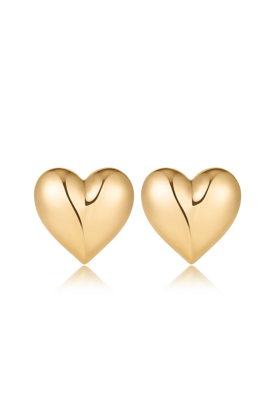 Earrings Ettika | 18K Gold Plated Heart Stud Earrings