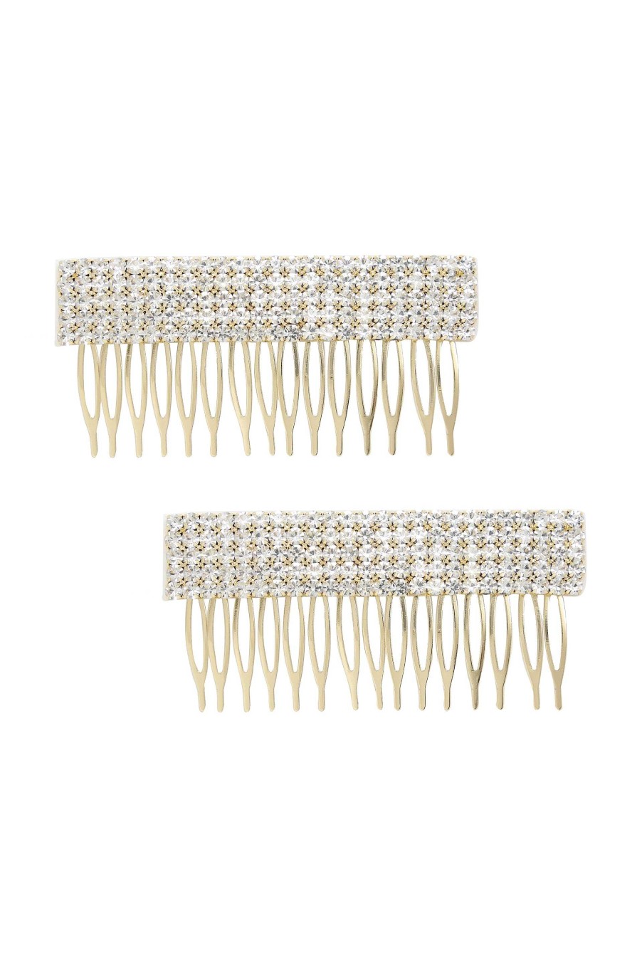 Hair Accessories Ettika | Dynasty Hair Comb Set In Crystal