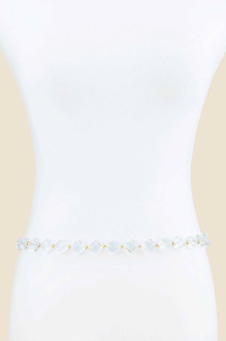 Body Chains & Belts Ettika | Clear Acrylic Diamond Shape Beaded Belt