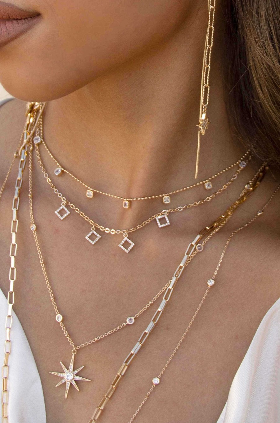 Necklaces Ettika | Crystaline 18K Gold Plated Necklace Set