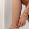 Anklets Ettika | Rhinestone Baguette 18K Gold Plated Anklet