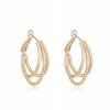 Earrings Ettika | Helena 18K Gold Plated Hoop Earrings