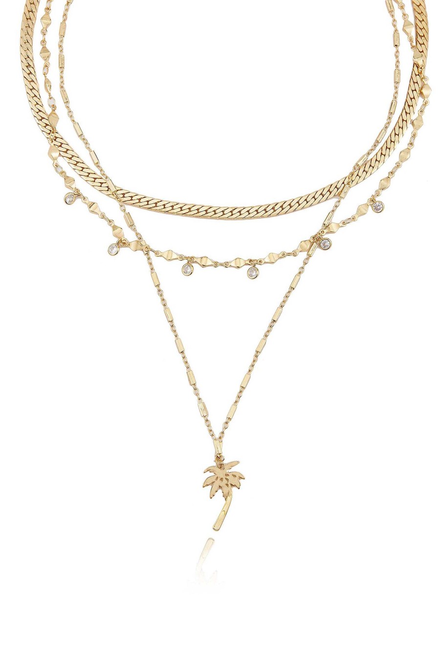 Necklaces Ettika | West Palm Layered 18K Gold Plated Necklace