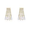 Earrings Ettika | Crystal Fringe 18K Gold Plated Dangle Stud Earrings