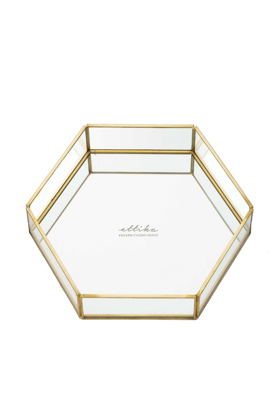 Jewelry Boxes & Trays Ettika | Large Mirror Bottom Jewelry And Display Tray