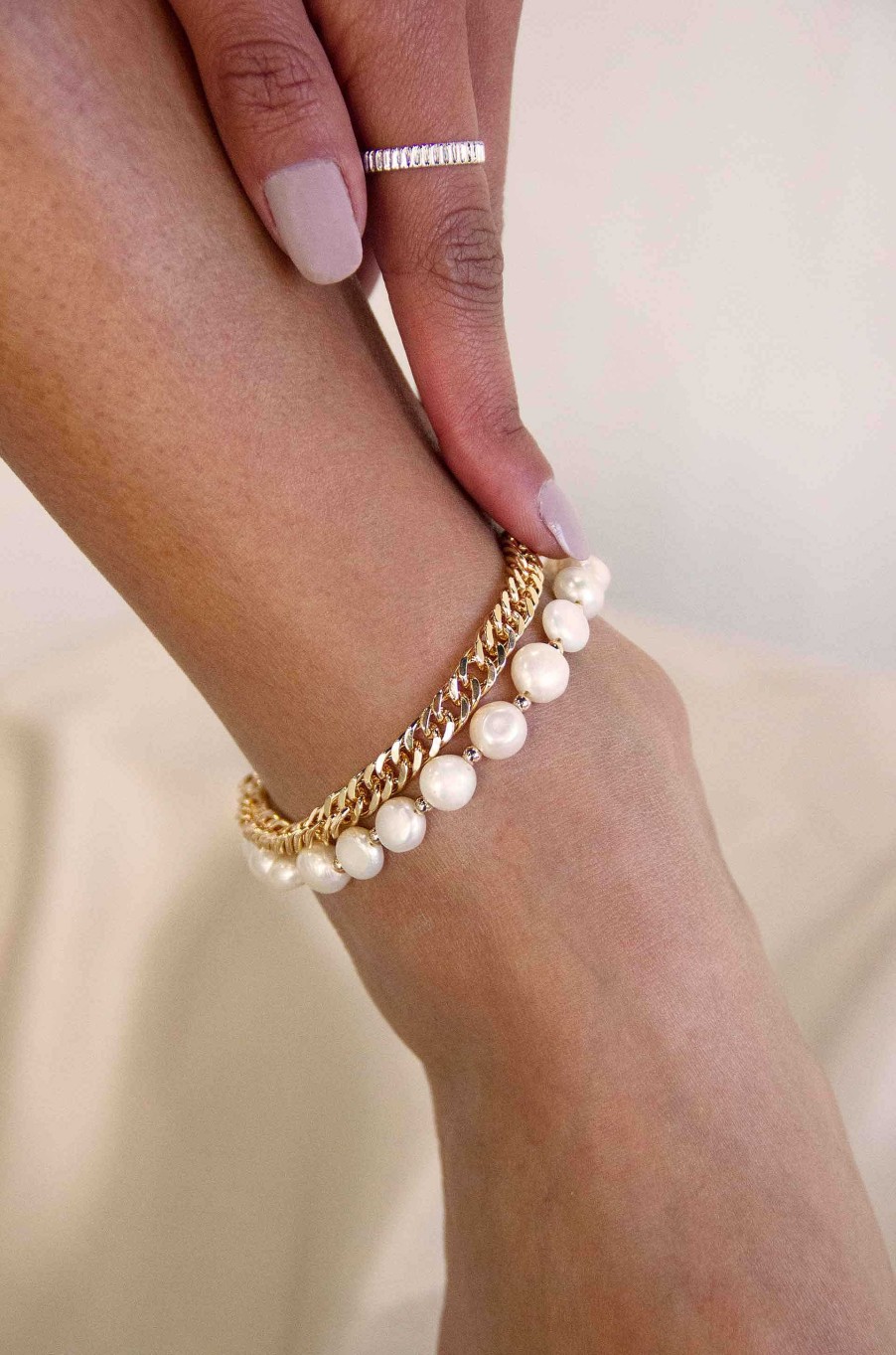 Anklets Ettika | Pearl Party 18K Gold Plated Anklet