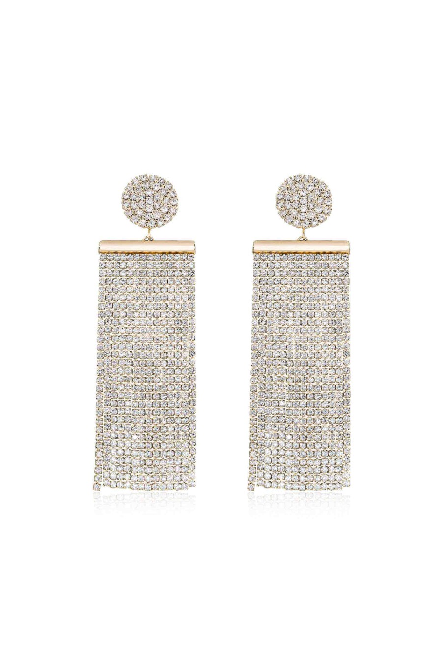 Earrings Ettika | All The Movement Crystal Fringe 18K Gold Plated Earrings