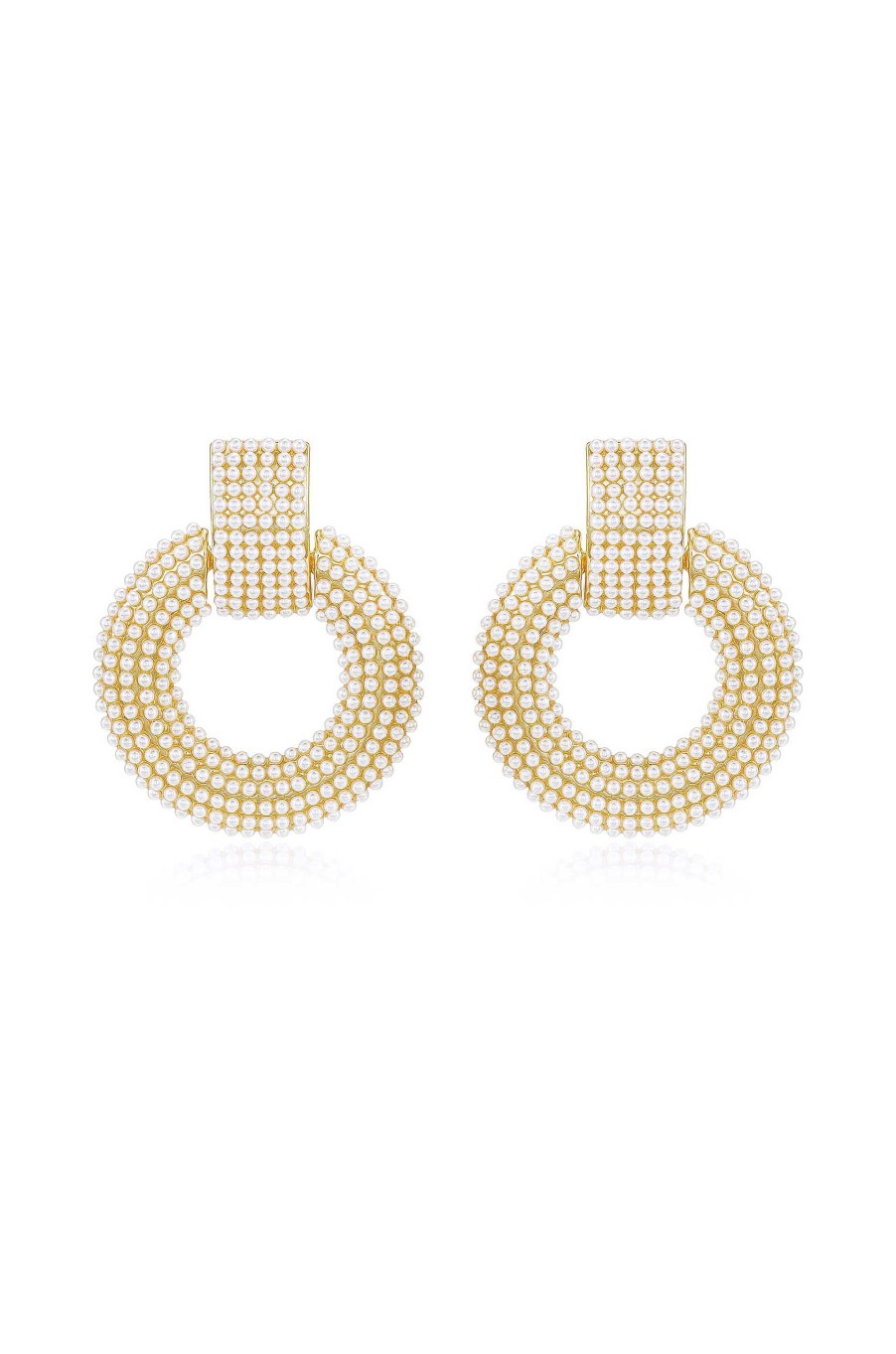 Earrings Ettika | Pearl Statement 18K Gold Plated Earrings