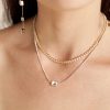 Necklaces Ettika | Double Layer Crystal Shine 18K Gold Plated Necklace