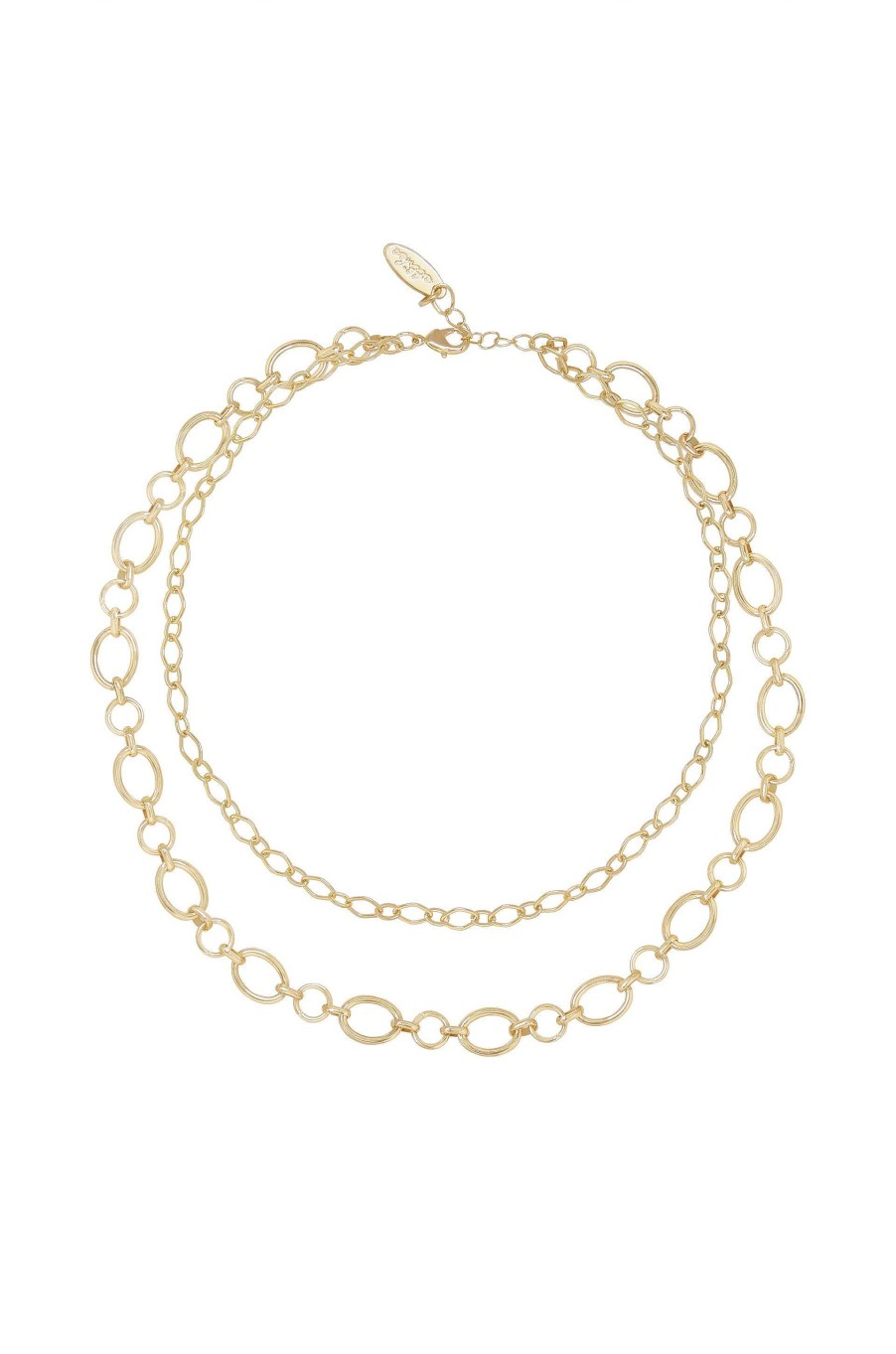 Necklaces Ettika | Large Links Double 18K Gold Plated Chain Necklace