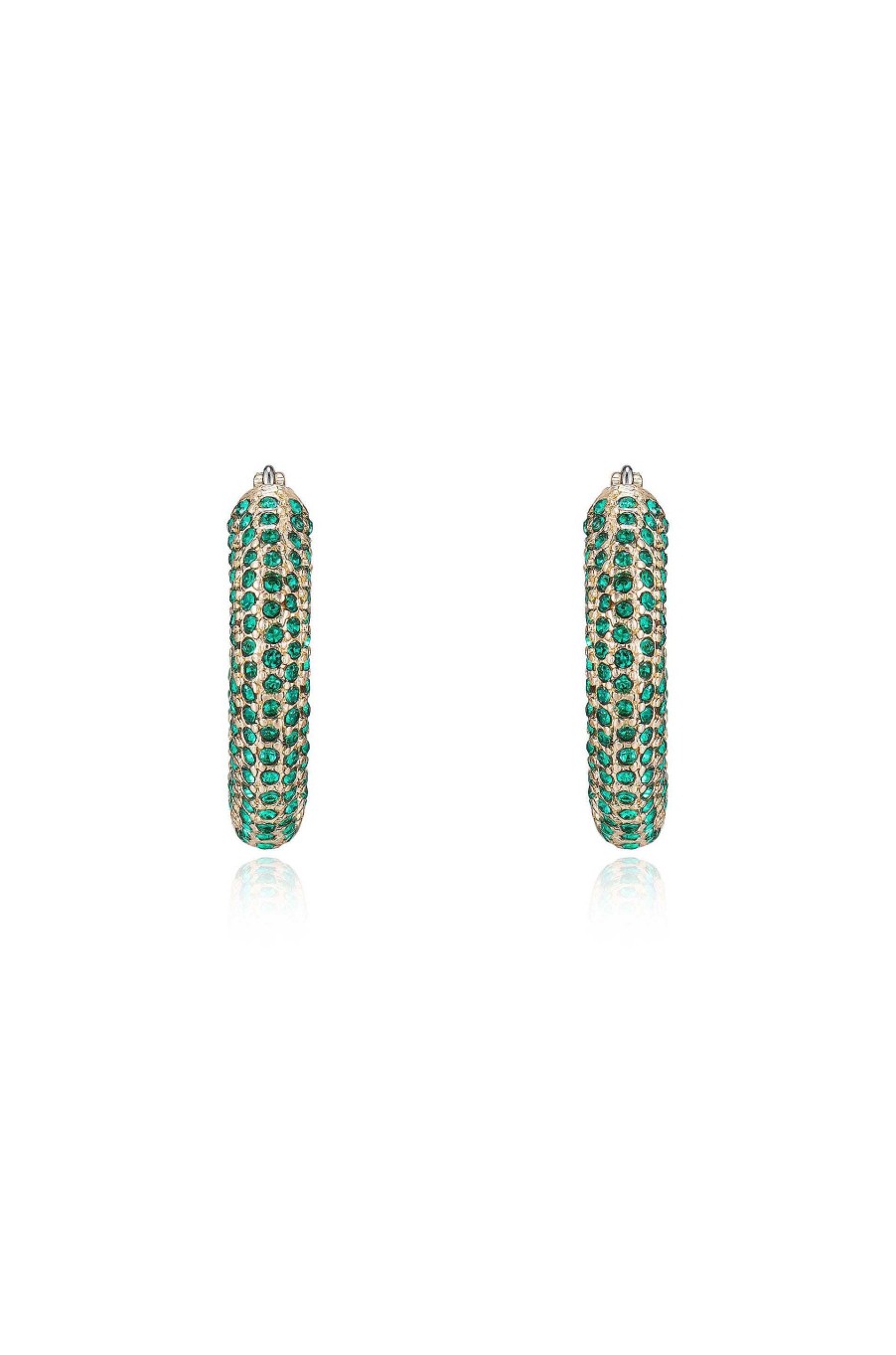 Earrings Ettika | Sparkle Bits Mini Crystal 18K Gold Plated Hoops