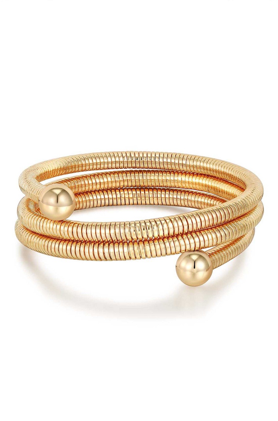 Bracelets Ettika | Spring Band Flex 18K Gold Plated Cuff