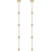 Earrings Ettika | Single Flower Linear Dangle 18K Gold Plated Earrings