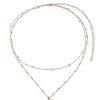 Necklaces Ettika | Crescent Moon Layered 18K Gold Plated Pendant Necklace