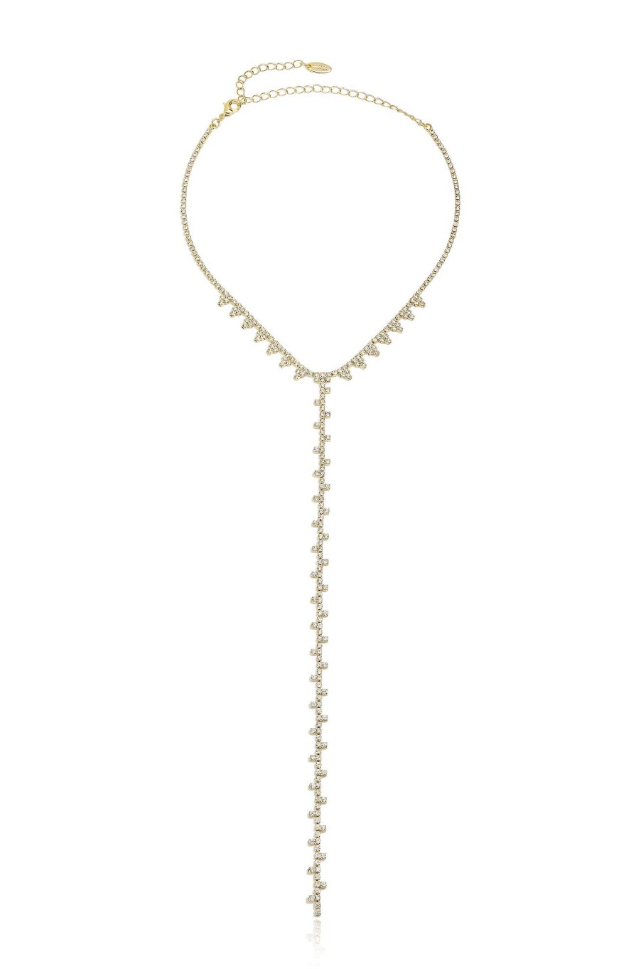 Necklaces Ettika | Deep Drop Crystal 18K Gold Plated Lariat Necklace