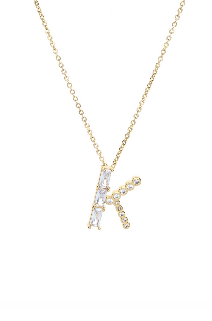 Necklaces Ettika | Mixed Crystal Initial 18K Gold Plated Necklace