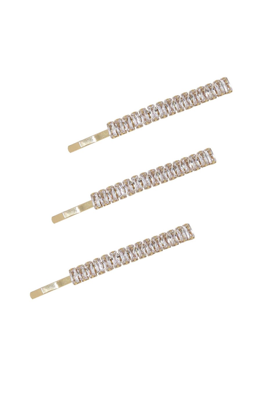 Hair Accessories Ettika | Narrow Crystal Roads Hair Pin Set