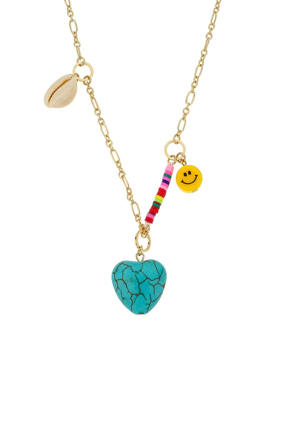 Necklaces Ettika | Only Good Vibes 18K Gold Plated Charm Necklace