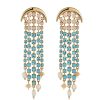 Earrings Ettika | Aqua Galaxy Fringe 18K Gold Plated Earrings