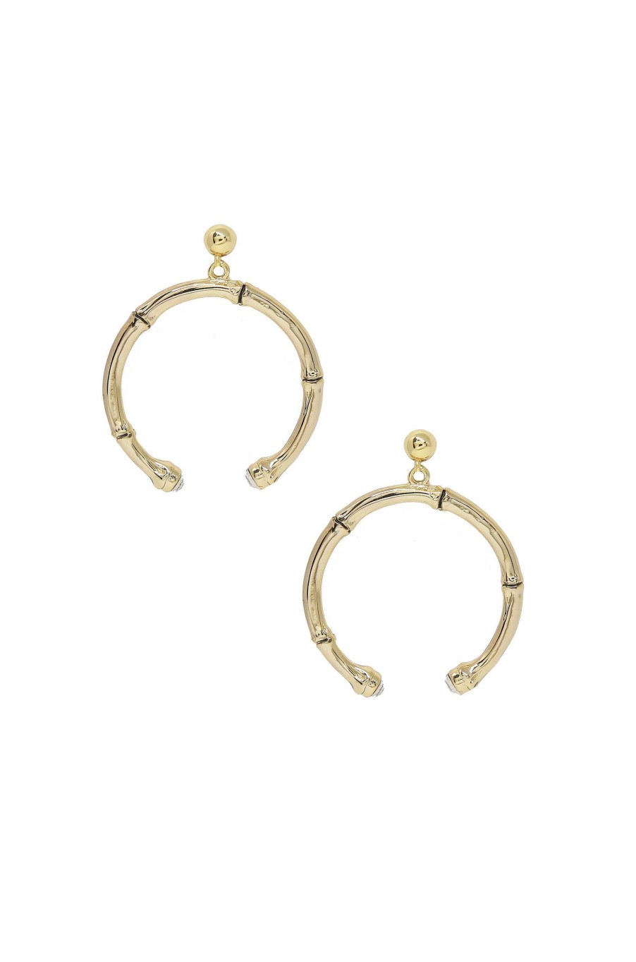 Earrings Ettika | Wishful Thinking 18K Gold Plated Bamboo Earrings